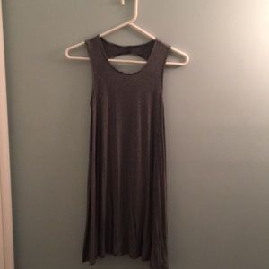 soft and comfy black and white striped swing dress